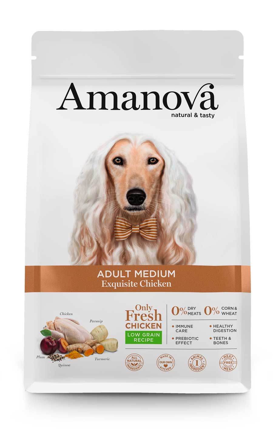 AMANOVA - Adult Medium Exquisite Chicken Quinoa LOW GRAIN RECIPE